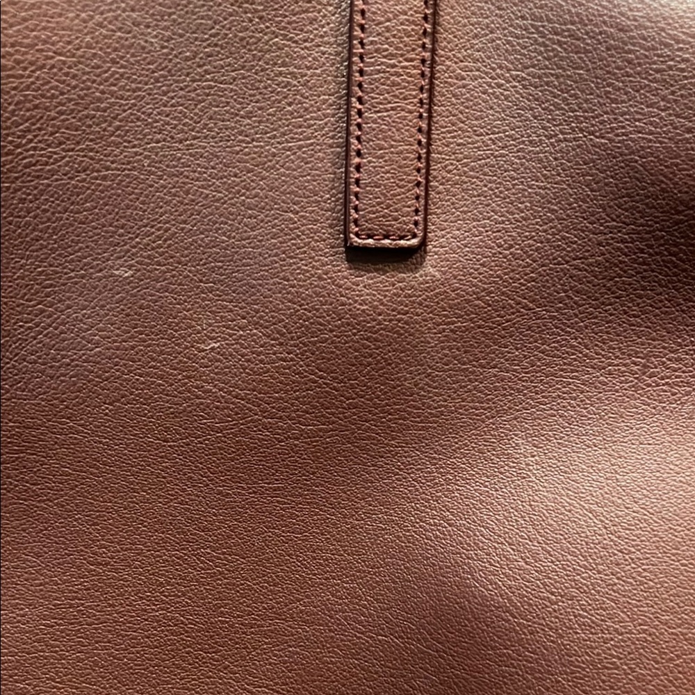 Saint Laurent Burgundy Leather Tote Bag - Picture 8 of 10
